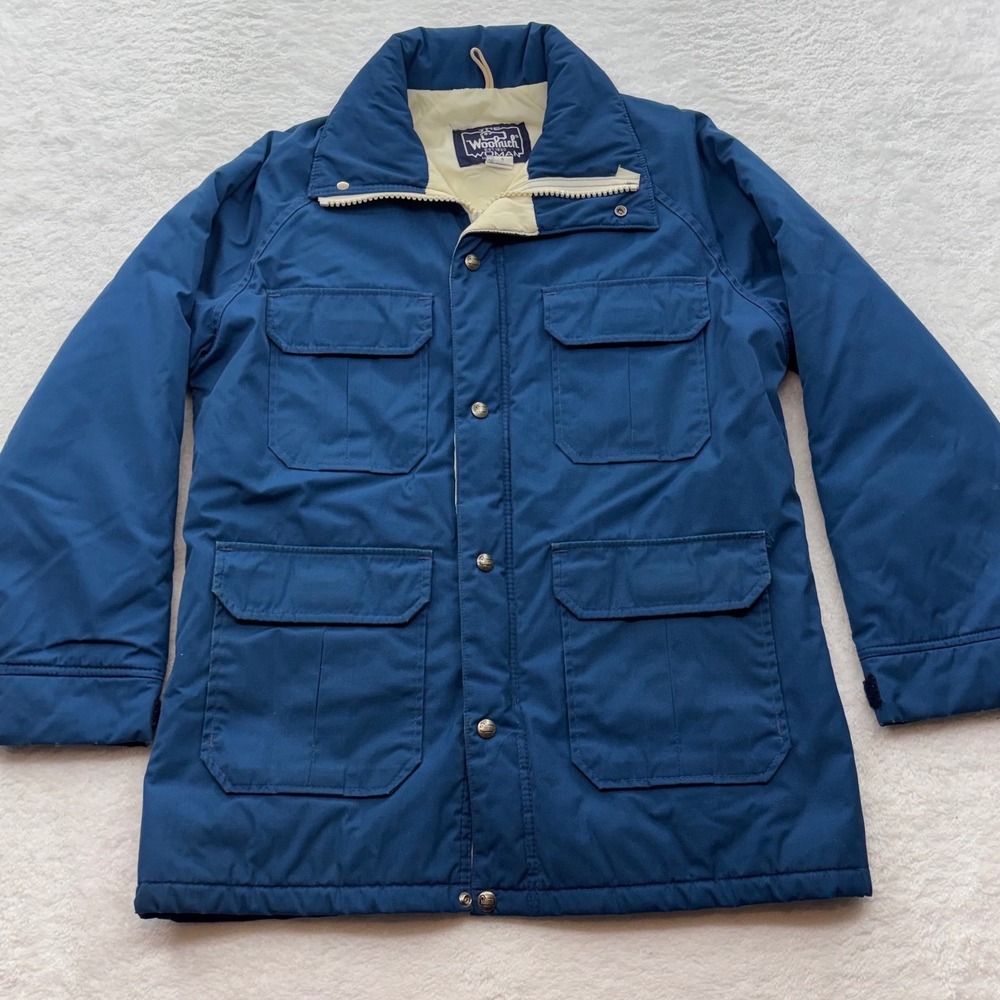 Vintage Woolrich Woman Blue Thinsulate Mountain Parka Jacket Made in USA M